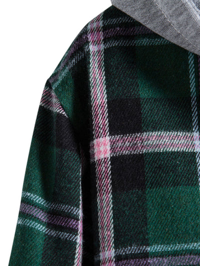 Alwyn® | Men Plaid Hooded Shirt