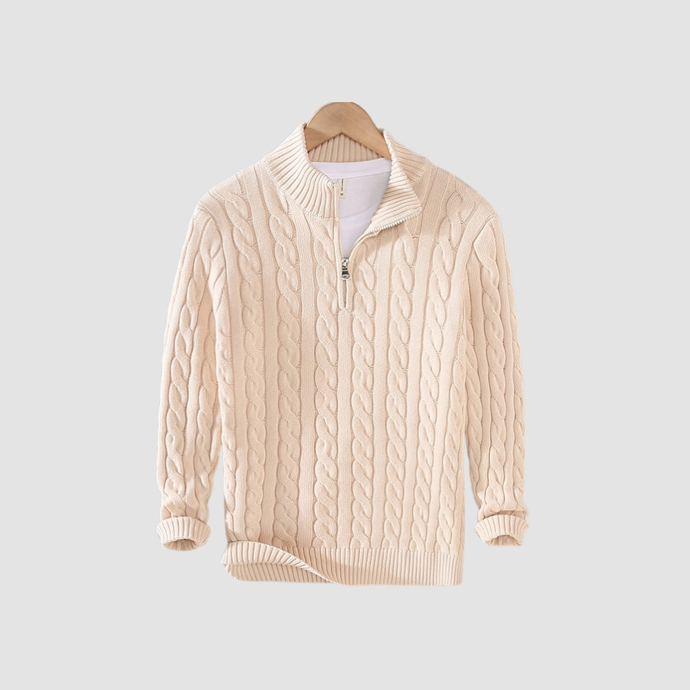 Bialas® | MV Thick Half Zipper Cotton Sweater
