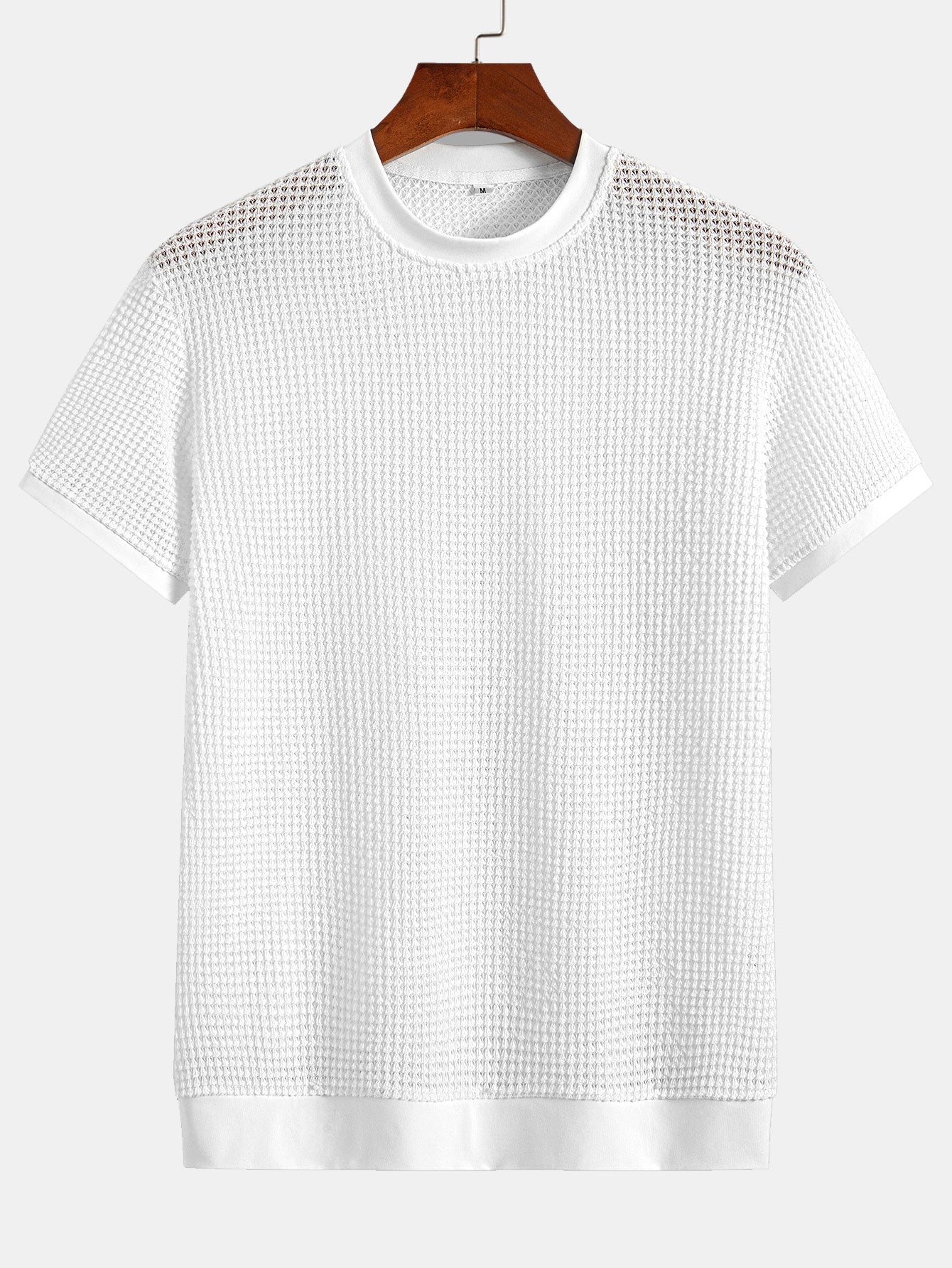 Mauricio® | Short Sleeve Waffle Ribbed Hem T-Shirt