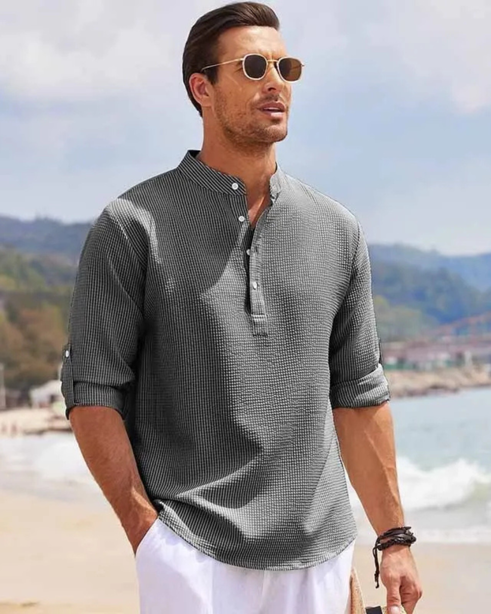Cameron | Long Sleeved Polo Shirt