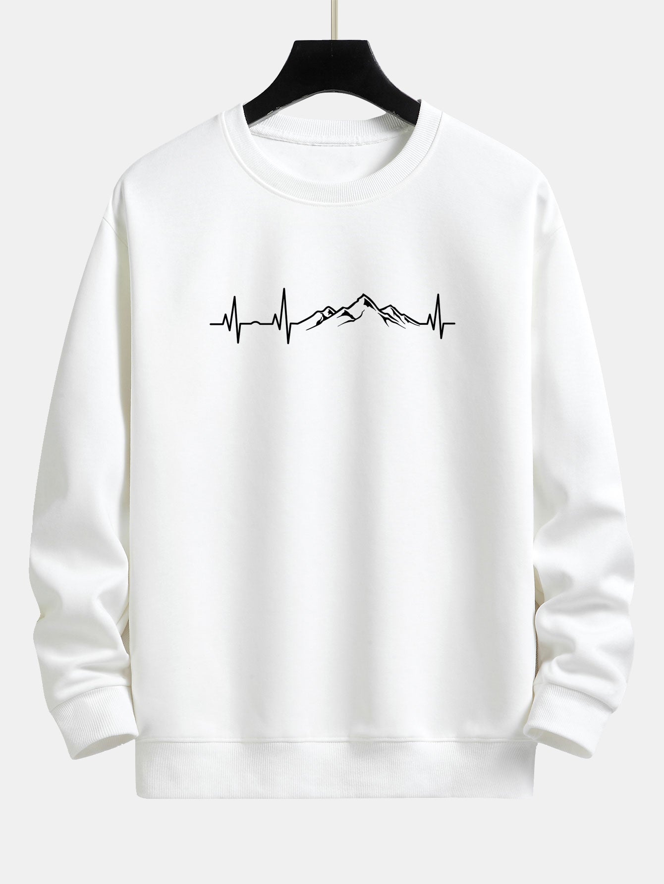 Jarek® | Heartbeat Mountain Print Relax Fit Sweatshirt