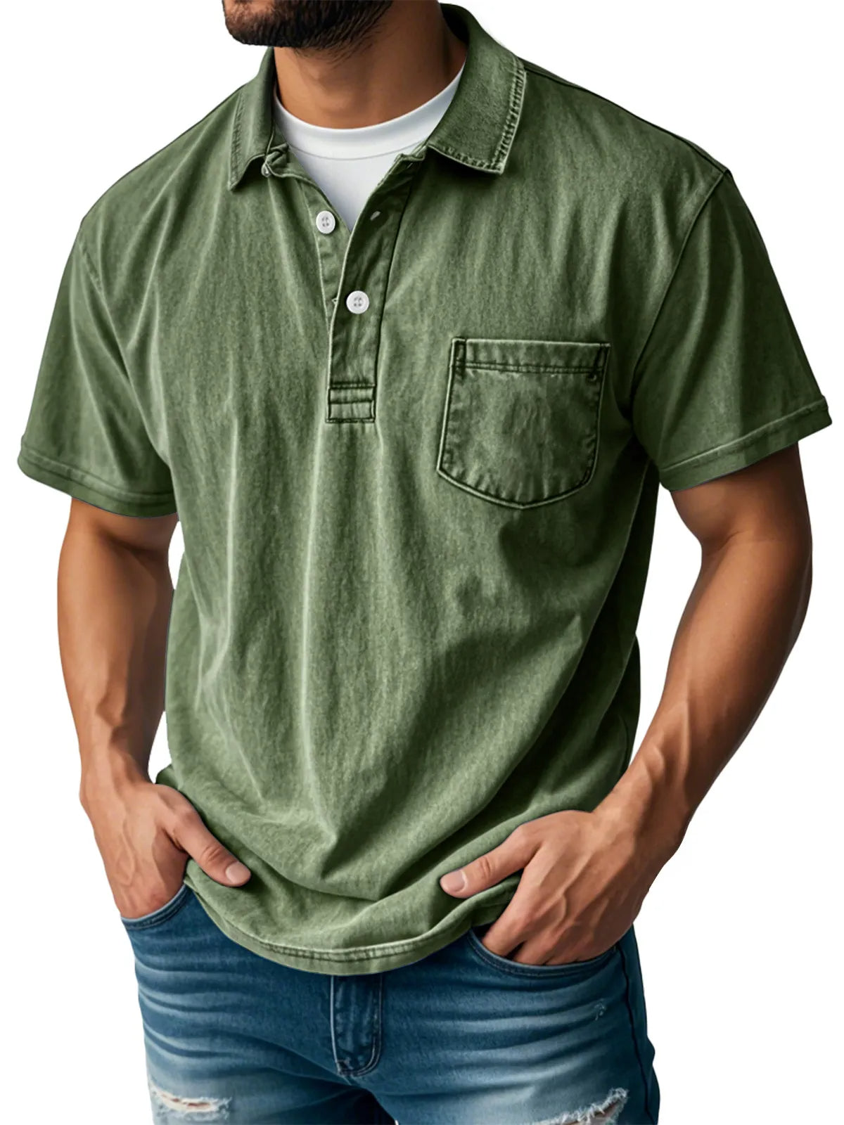 Carter® | Men'S Casual Vintage Polo Shirt