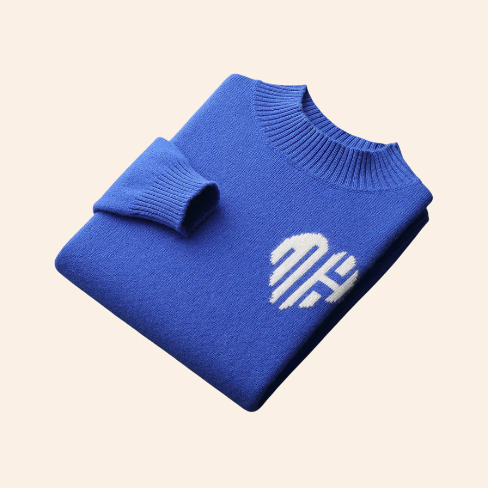 Isaac | Bora Bora Cashmere Heart Sweater