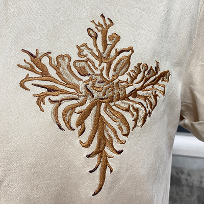 Orin | Men'S Spring And Summer New Fashion Retro Western Cowboy Style Suede Embroidery Slim Lapel Short-Sleeved Shirt