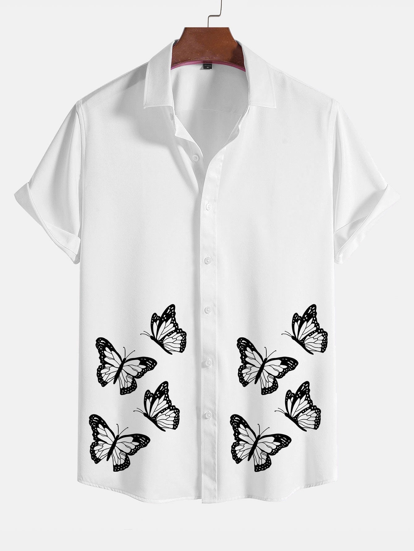 Alois® | Butterflies Print Short Sleeve Shirts