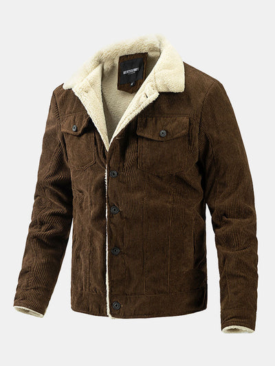 Levi | Regular Fit Teddy Lined Corduroy Jacket