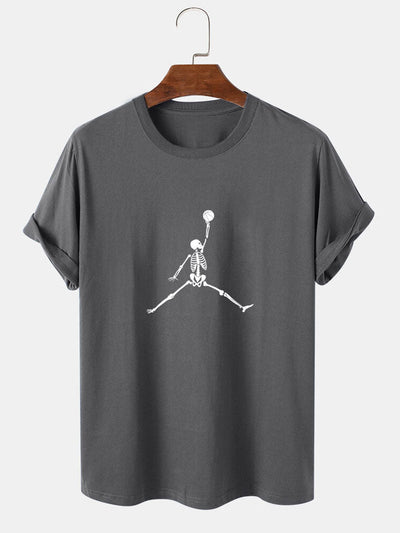 Silvio® | Basketball Skeleton Print T-Shirt