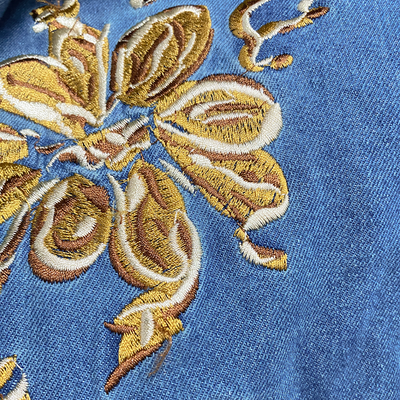 Men's Smmer Fashion Casal Classic Western Style Tencel DeniEmbroidered Jmpsit