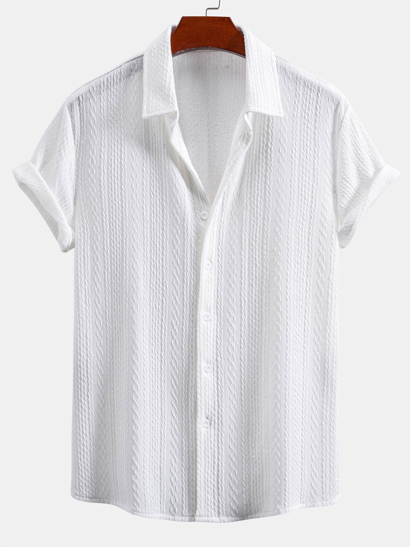 Yasser® | Muscle Fit Jacquard Textured Shirt