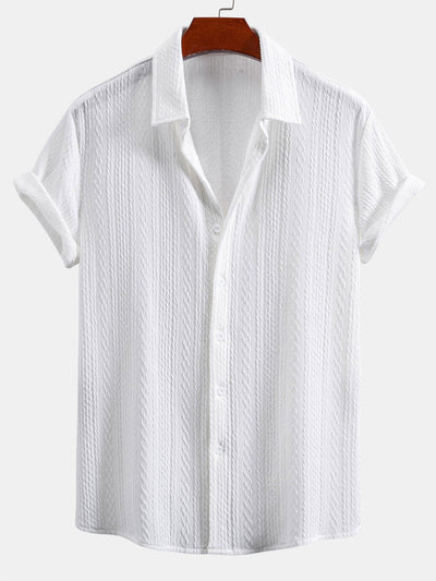 Yasser® | Muscle Fit Jacquard Textured Shirt