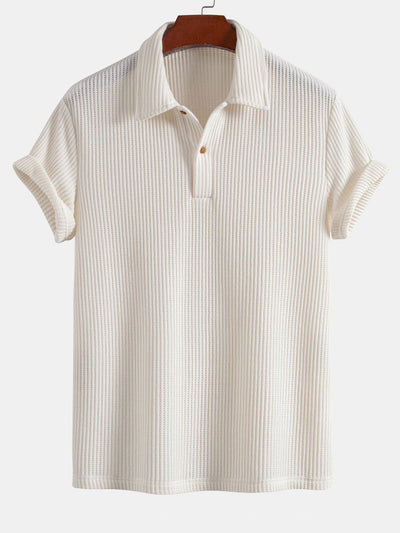 Leo | Short Sleeved Waffle Polo