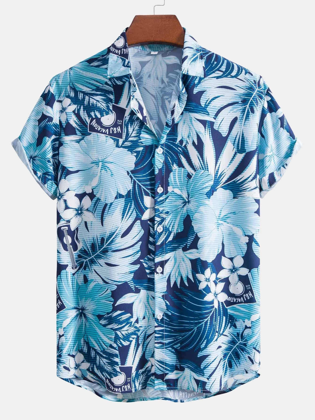 Gregorio® | Tropical Flowers Print Button Up Shirt