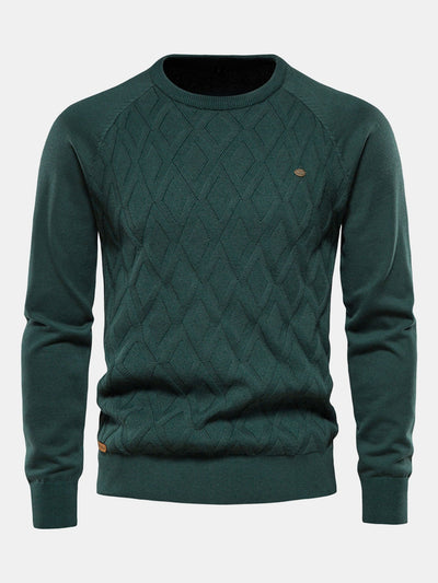Erasmo® | Geometry Jacquard Crewneck Sweater