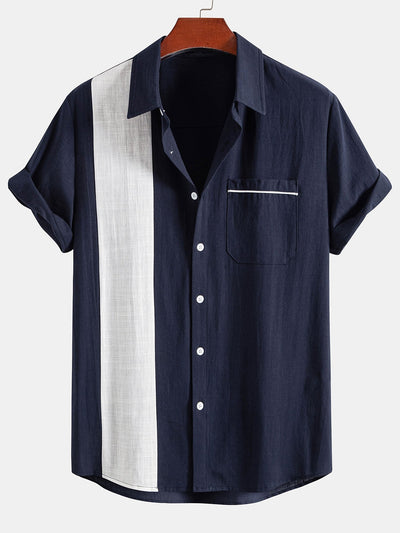 Jonás® | Linen Look Contrast Button Up Shirt & Straight Leg Linen Pants