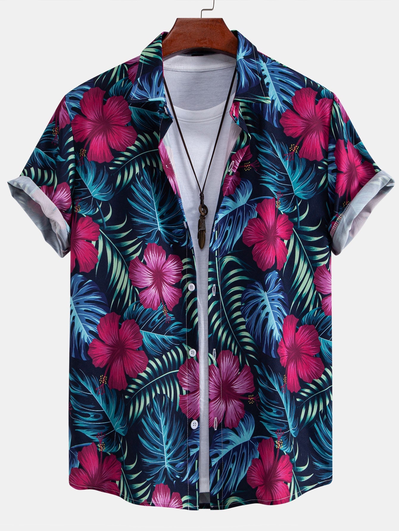 Lane® | Tropical Flowers Print Button Up Shirt