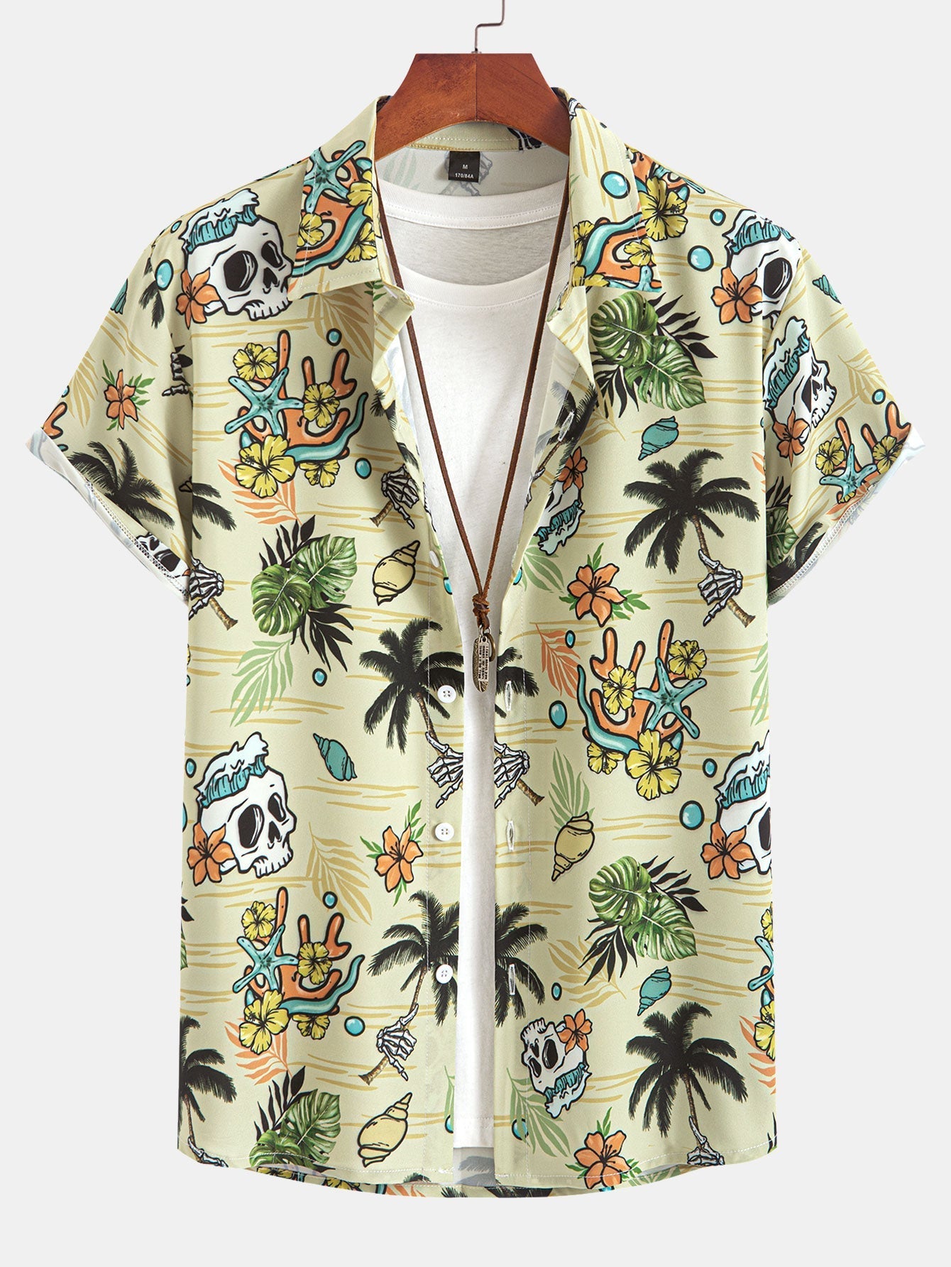 Arnuad® | Tropical Wilderness Skull Print Button Up Shirt