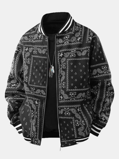 Eolo® | Paisley Print Baseball Jacket