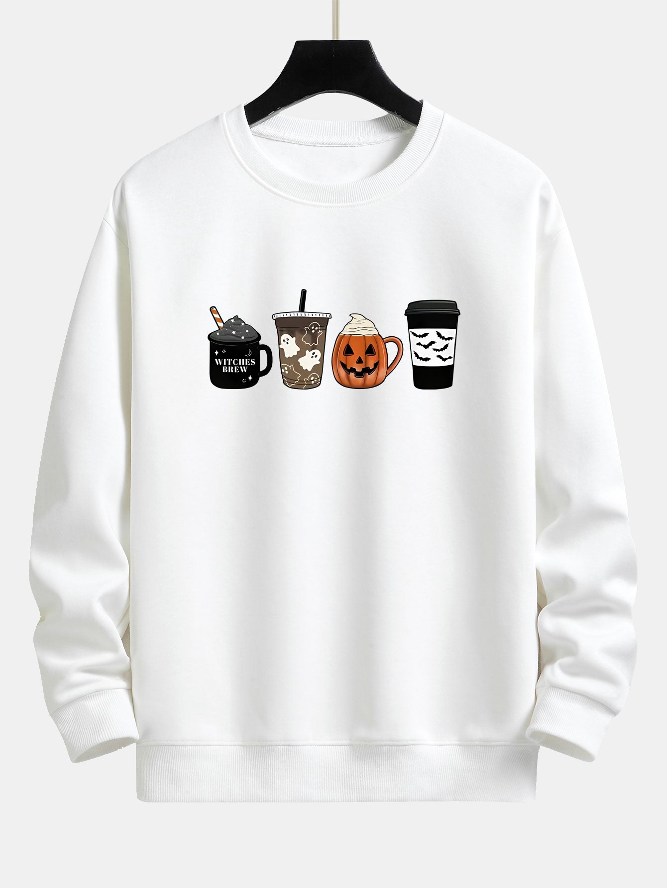 Casimiro® | Halloween Coffee Print Relax Fit Sweatshirt