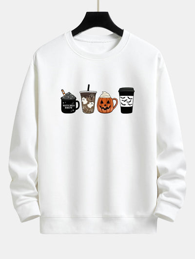 Casimiro® | Halloween Coffee Print Relax Fit Sweatshirt
