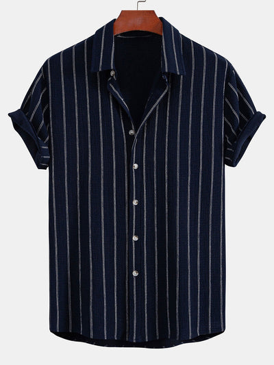 Cirilo® | Stripe Textured Button Up Shirt