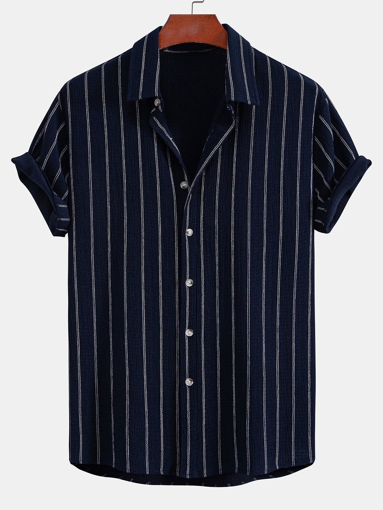 Atta® | Stripe Textured Button Up Shirt