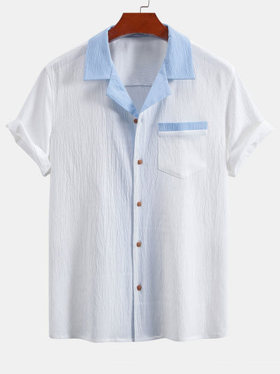Zacarías® | Textured Contrast Cuban Shirt
