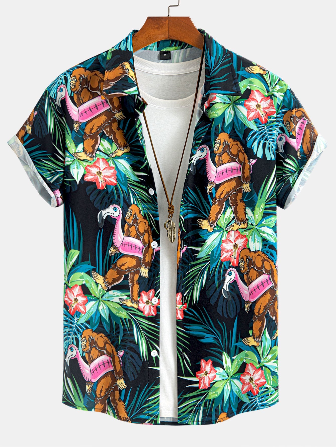 Levi® | Tropical Flamingo Bigfoot Print Button Up Shirt & Swim Shorts