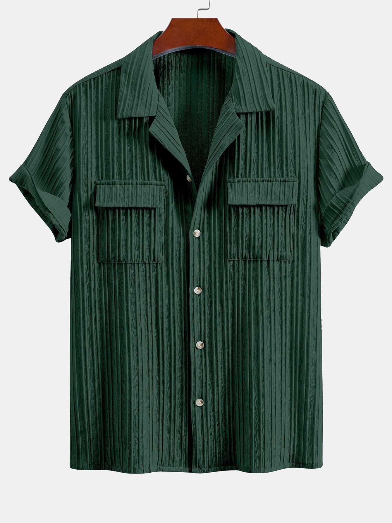 Hayden® | Textured Cuban Collar Pocket Shirt