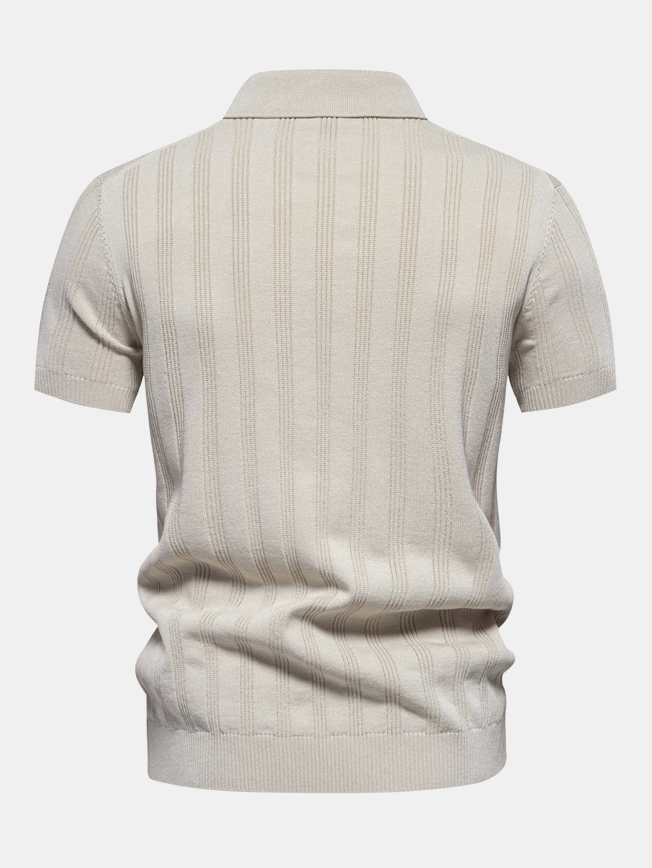 Gavin | Stripe Knit Polo Shirt