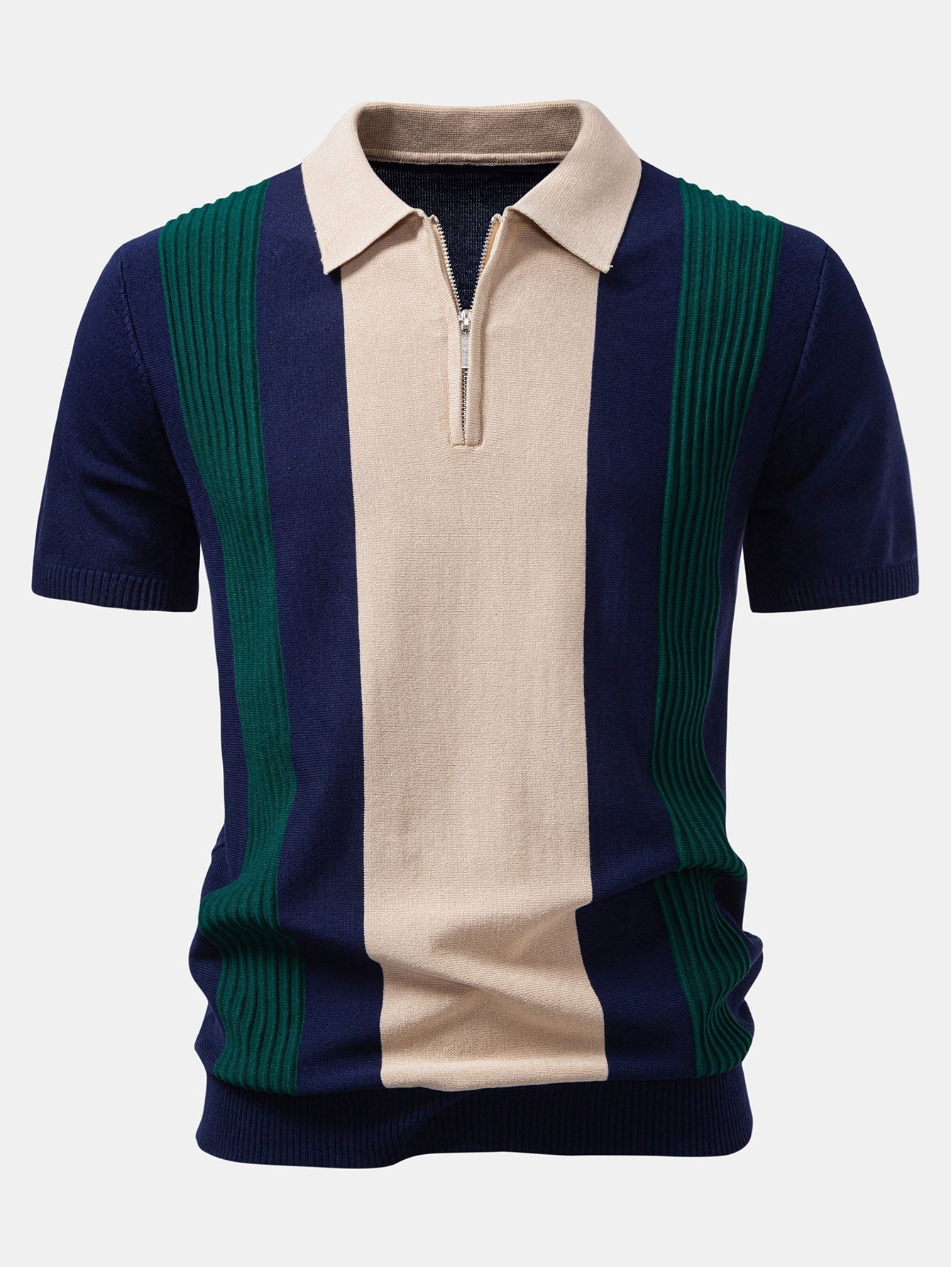 Oliver | Textured Color Block Knit Polo
