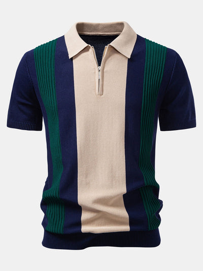 Oliver | Textured Color Block Knit Polo