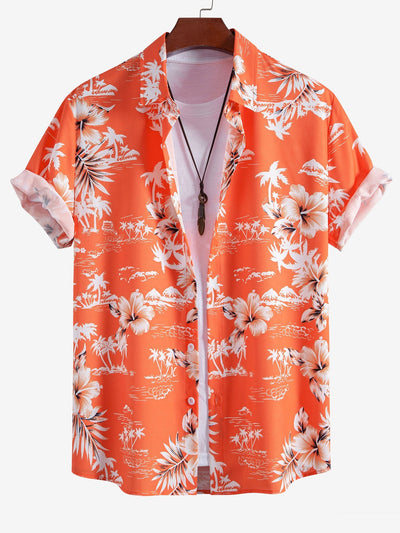Maimón® | Palm Tree Tropical Flora Print Button Up Shirt