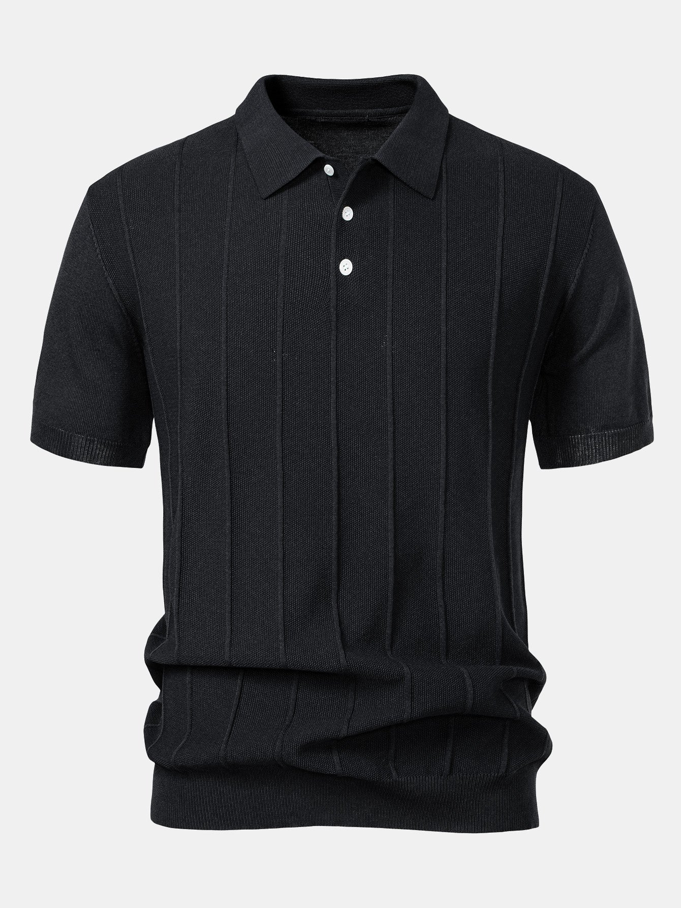 Owen | Stripe Jacquard Knit Polo Shirt