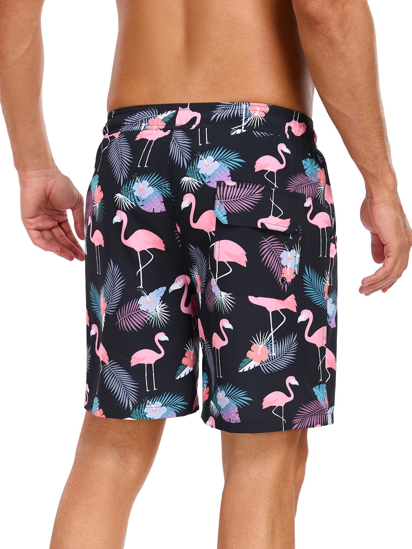 Adair® | 2 In 1 Tropical Flamingo Print Swim Shorts