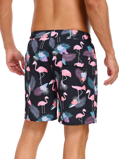 Adair® | 2 In 1 Tropical Flamingo Print Swim Shorts