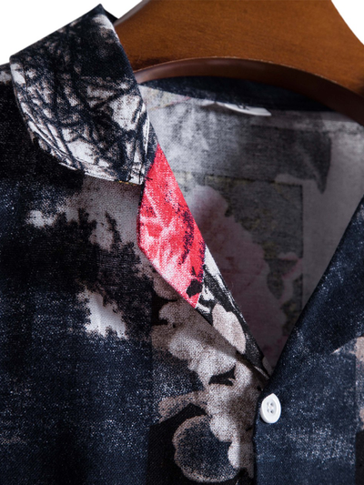 Arash® | Floral Landscape Print Shirt