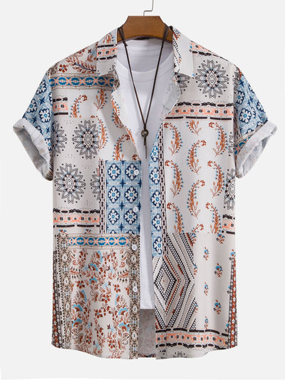 Declan® | Scarf Print Button Up Shirt