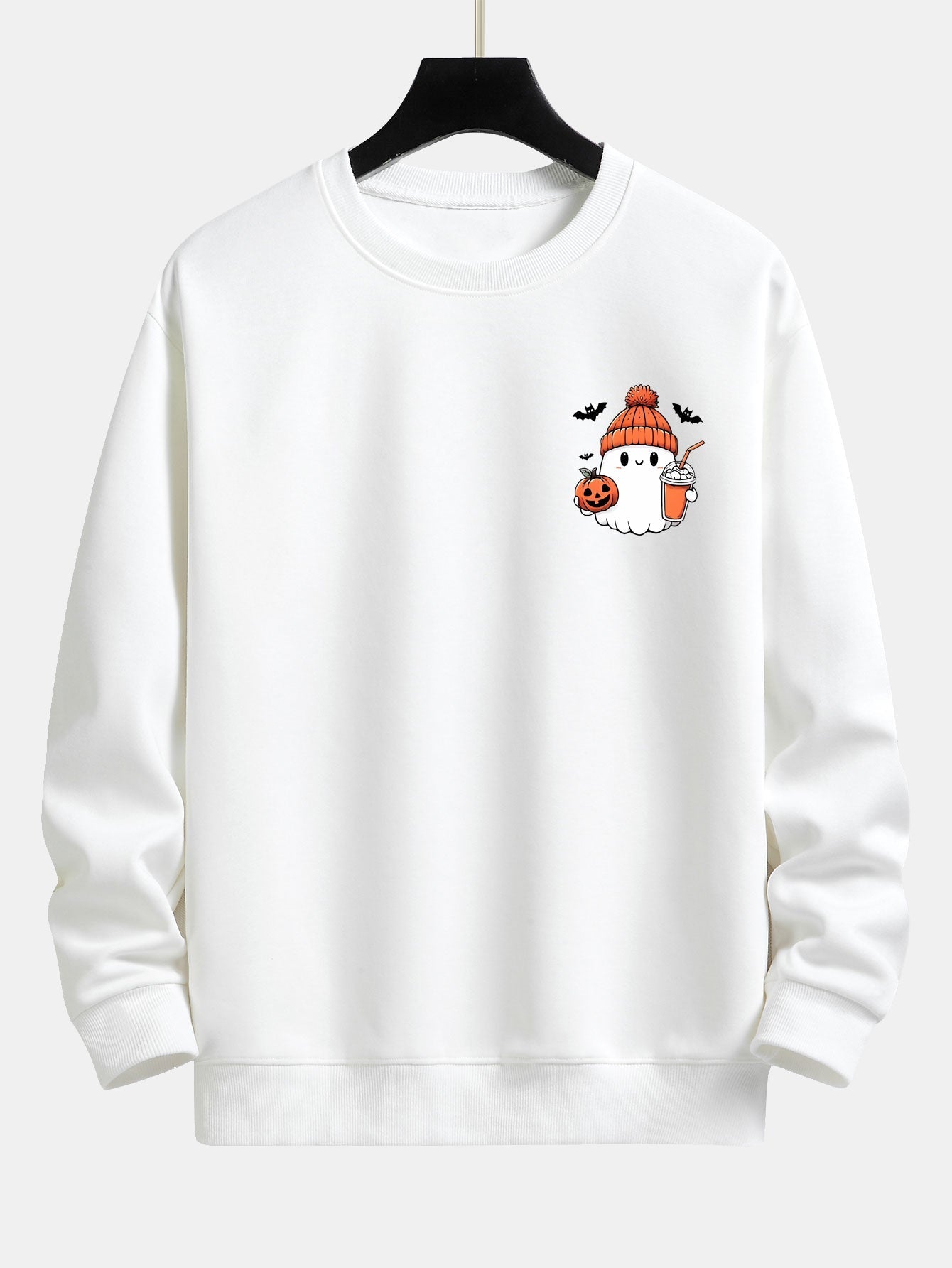 Braulio® | Halloween Ghost Pumpkin Print Relax Fit Sweatshirt