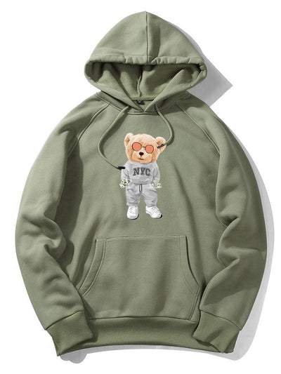 Damon | Rich Bear Print Hoodie