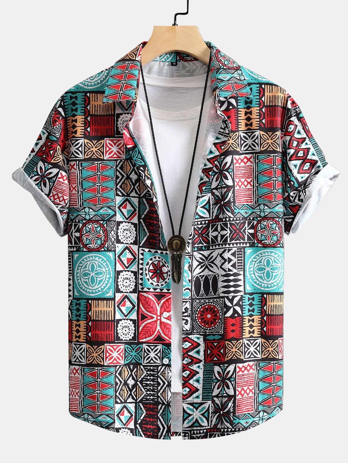 Greg® | Tile Patchwork Print Button Up Shirt