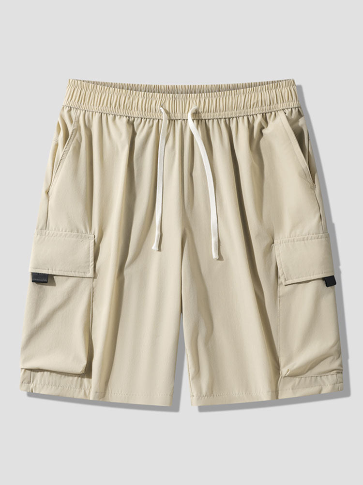 Amadeus | Solid Drawstring Cargo Shorts