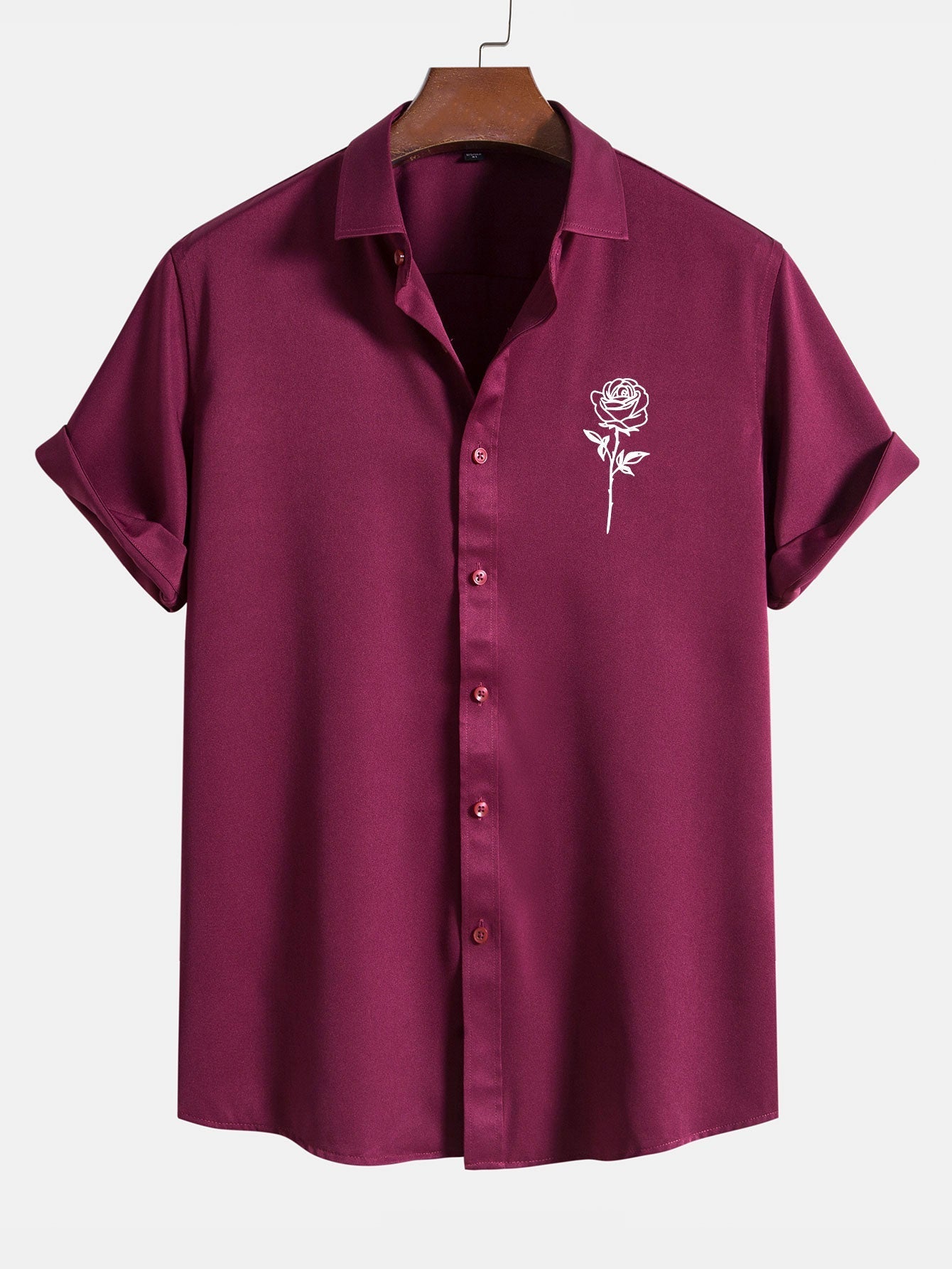 Armantino® | Rose Print Short Sleeve Shirts