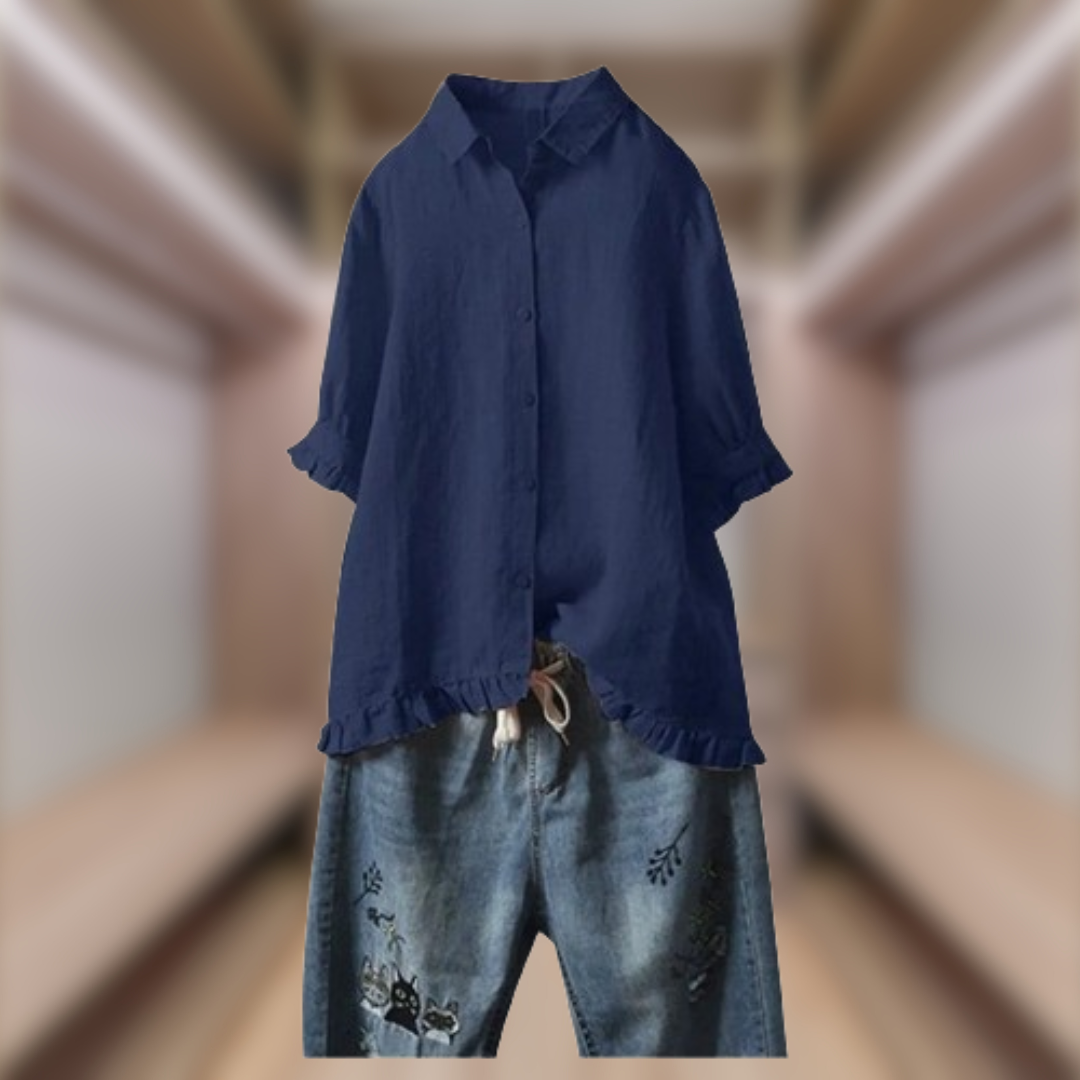 King® | Elegant Shirt In Natural Fabric