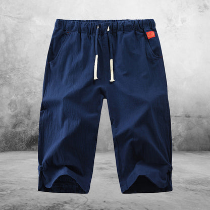 Zed® | Casual Cotton And Linen Lace-Up Shorts For Men