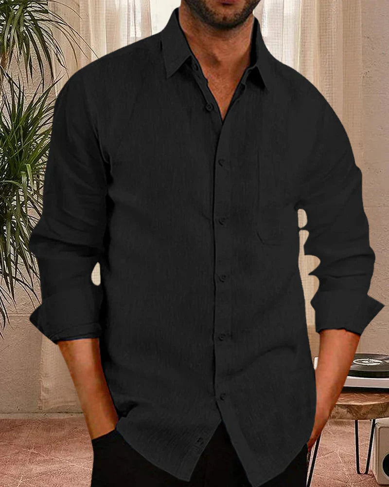 Bobby® | The Plain Men'S Shirt Made Of Cotton Blend Fabric