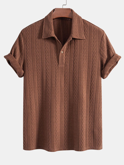 Yovanni® | Knitted Geometric Jacquard Polo