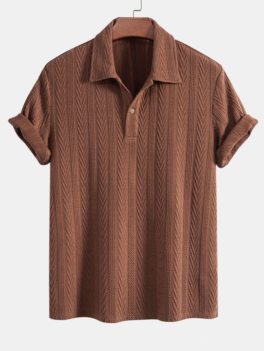 Yovanni® | Knitted Geometric Jacquard Polo