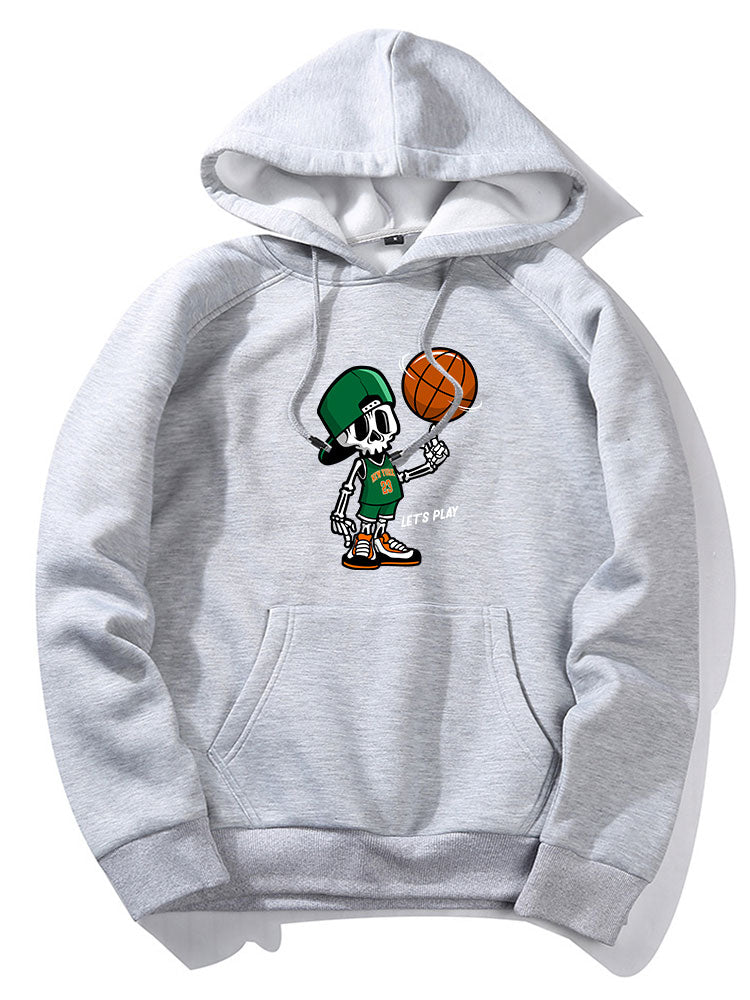 Jasper | Basketball Skeleton Print Hoodie