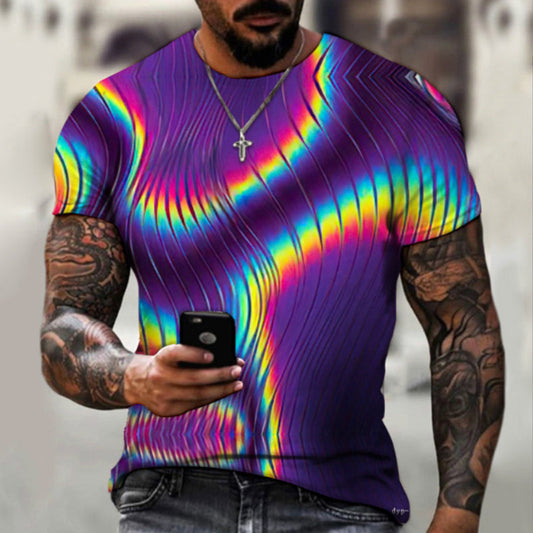 Jorel® | Men'S 3D Digital Print Casual Short-Sleeved T-Shirt