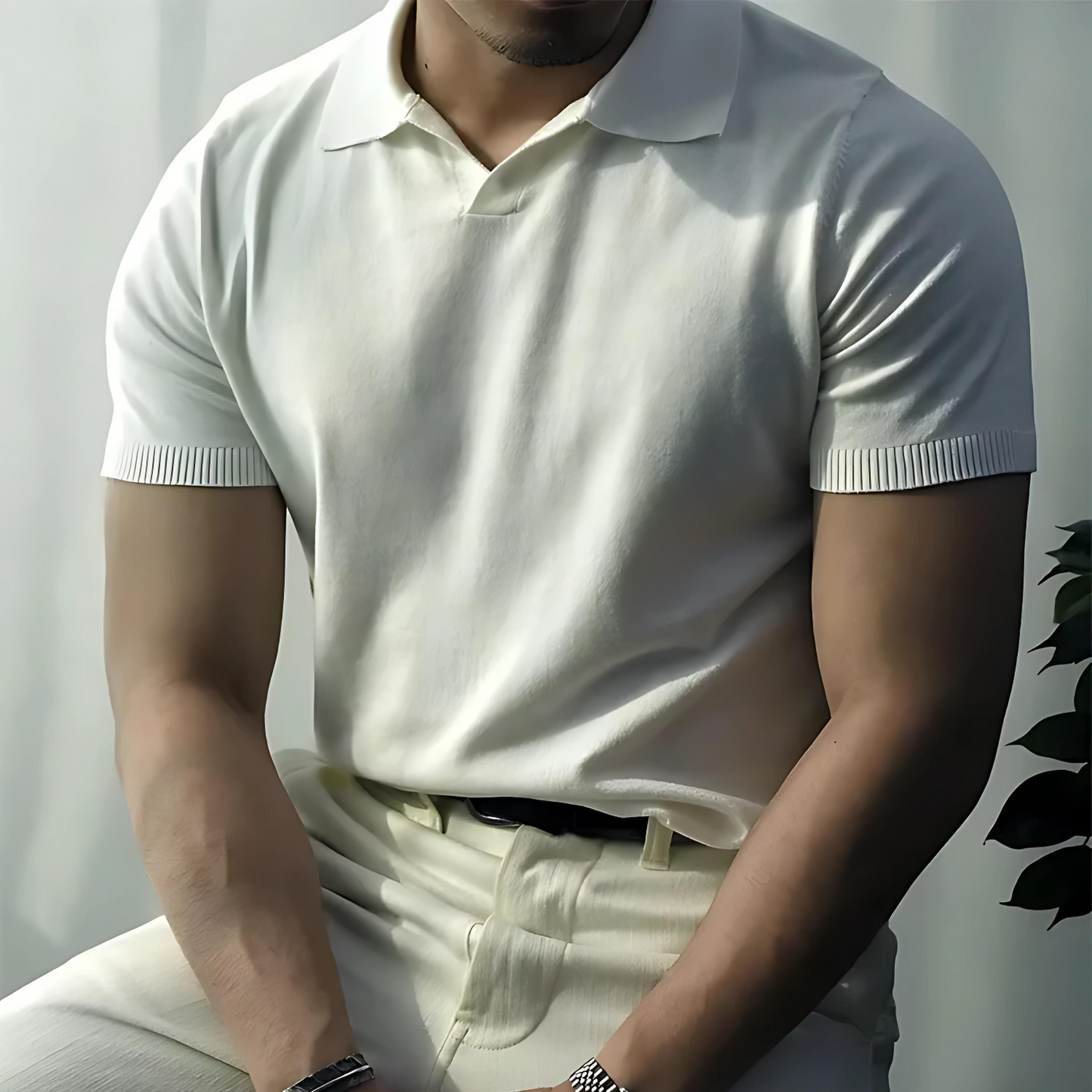Luther® | Classic V-Neck Polo